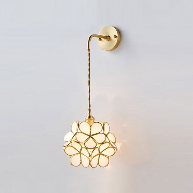 Nordische Wandhalterung Lampe moderne Glasschatten Wandleuchte für Wohnzimmer Schlafzimmer