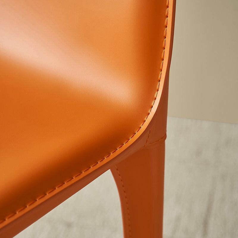 Contemporary Indoor Metal Legs Faux Leather Upholstered Bar Stool