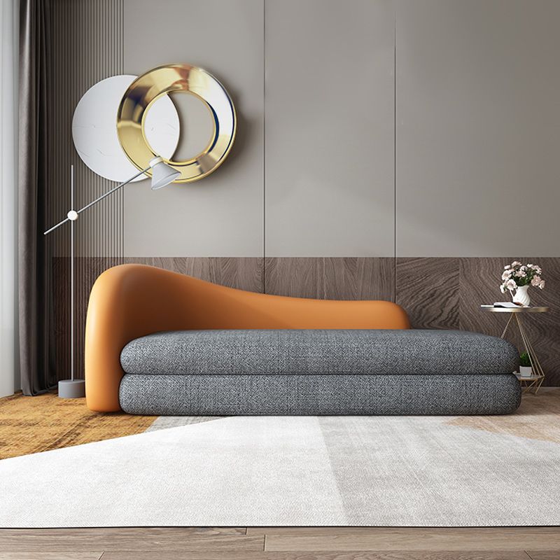 Divano posteriore a stretto ultra-moderno da 30,71 "divano in smoking curvo alto per l'appartamento
