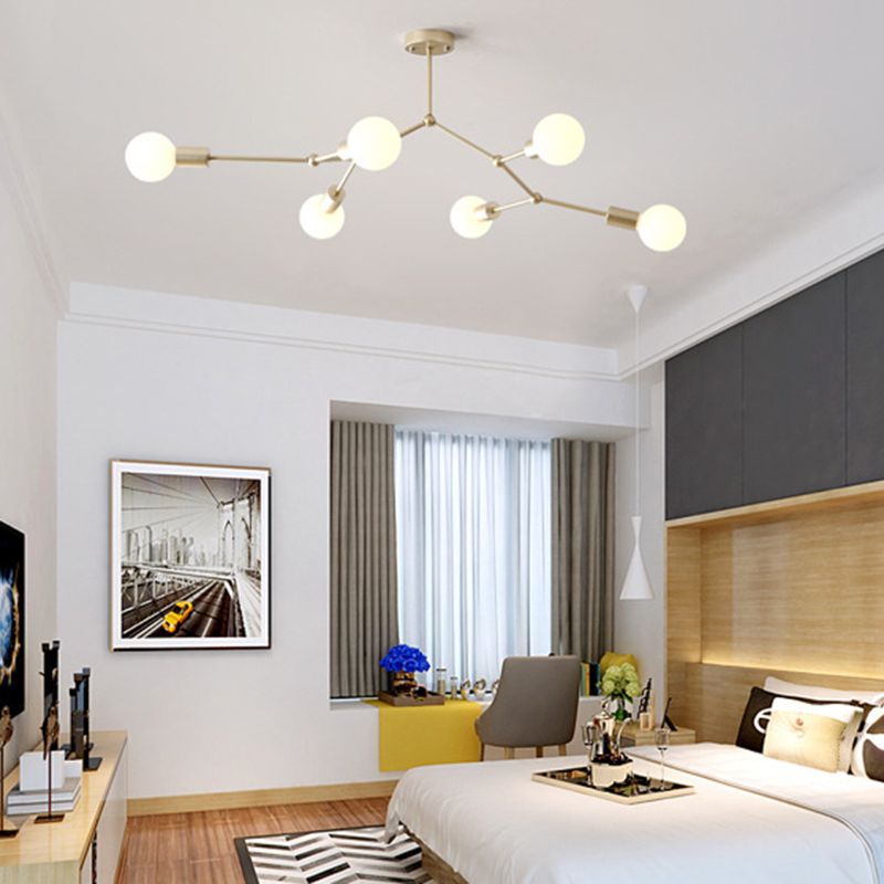 Industrial Style Bare Bulb Design Ceiling Lamp Retro Living Room Lighting Fixture