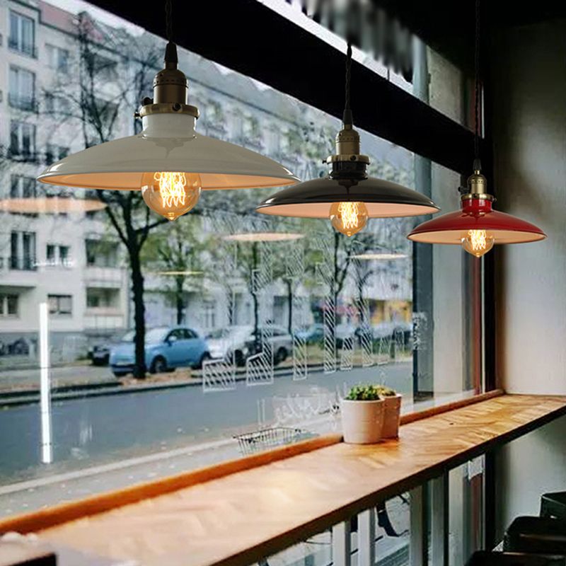 Wrought Iron Hanging Pendant Light Vintage 1-Light Drop Pendant for Dining Room