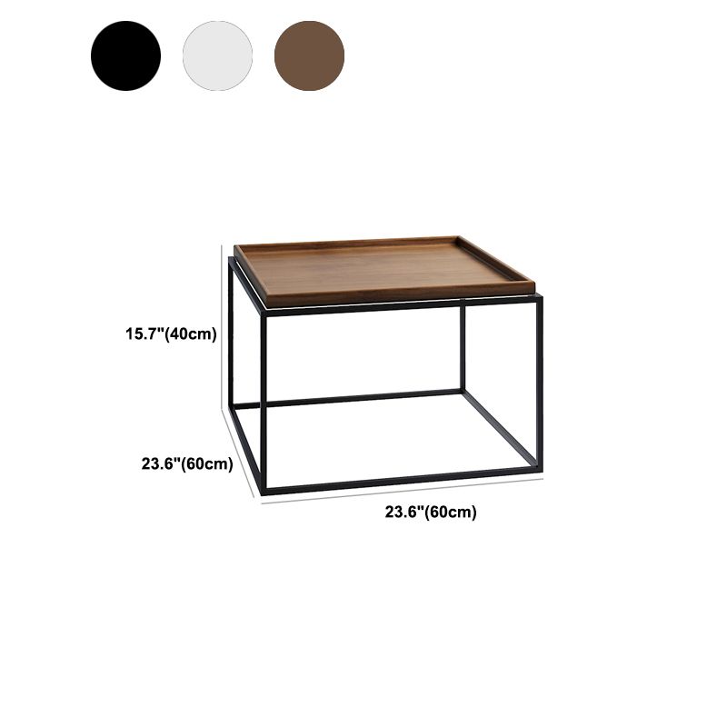 Modern Frame Wooden Coffee Table Rectangular Top Shape Folding Cocktail Table