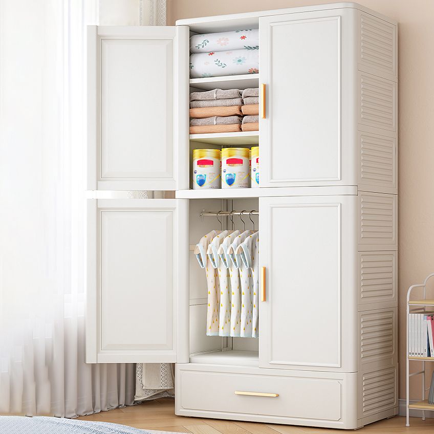 Plastic Matte Finish Storage Cabinet Contemporary Hinged Door Cabinet