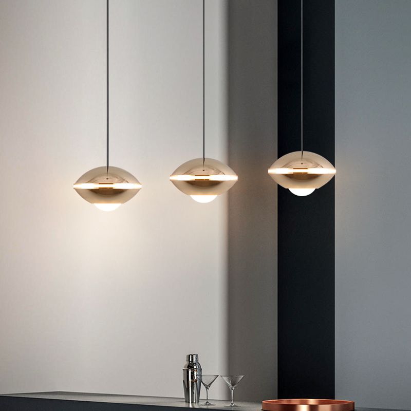 Pendentif géométrique en aluminium Light moderne LED coloré pendentif suspendu pour le salon