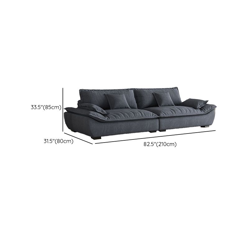 Contemporary Living Room Pillow Top Arm Sofa with 2 Pillows Seating