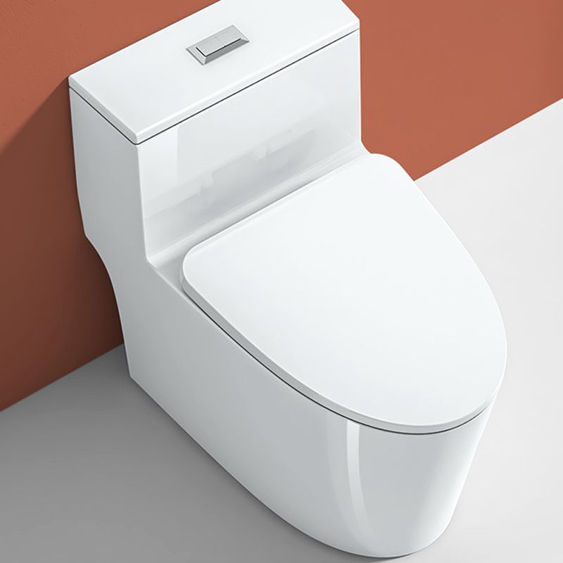 Modern White Floor Mount Toilet Seat Included Toilet Bowl for Bathroom