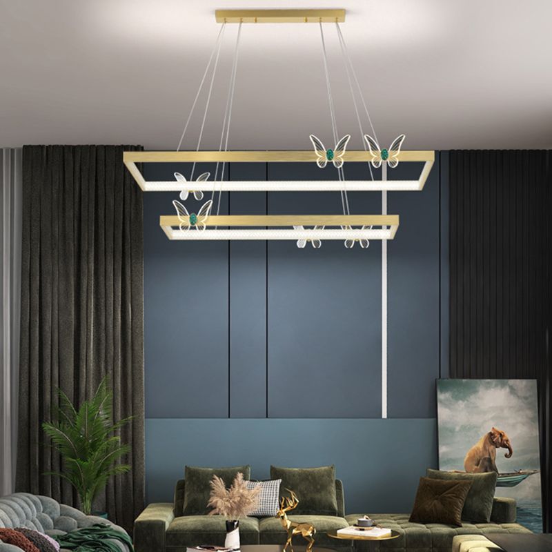 Modern Orbicular Ceiling Pendant Light Metal Hanging Lamp Kit