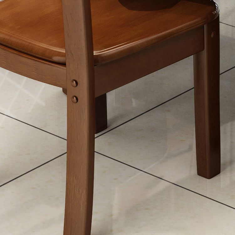 Chaise de salle à manger en bois massif de chêne de style traditionnel, chaise de salle à manger à dossier en échelle