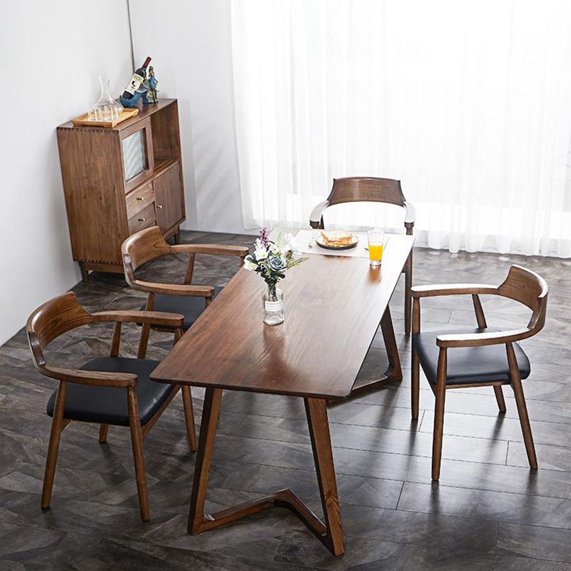 Traditional Kitchen Dining Chairs Solid Wood Arm Dining Chairs