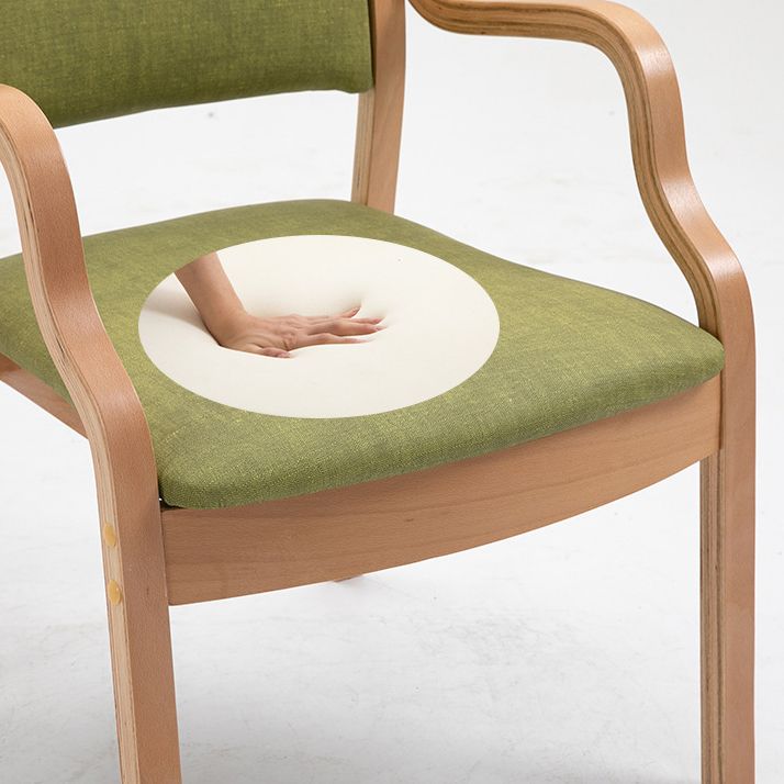 Sillas de madera maciza de estilo contemporáneo, juego de sillones de comedor con respaldo abierto para cocina