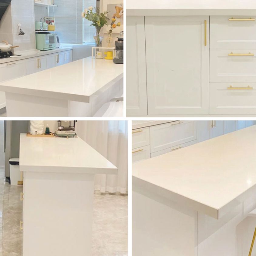 White Pine Wood Bar Table Rectangle Pub Table for Living Room