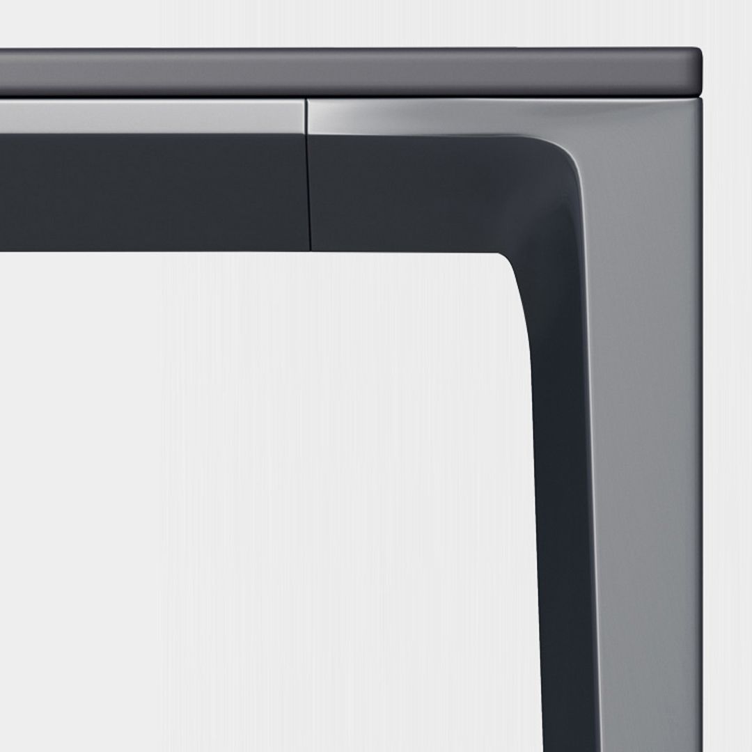 Einfacher Stil gesinterte Stein Tabelle 4 Beine Luftfahrt Aluminium Basis Rechtecktisch für Zuhause