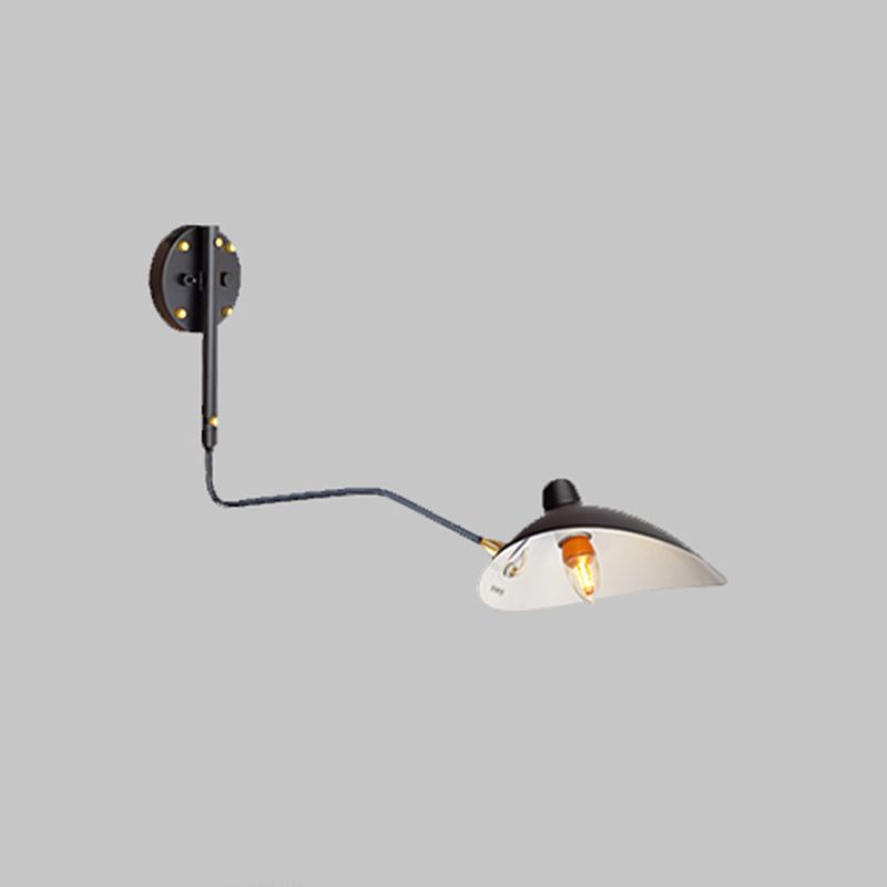 Nordic Style Metal Wall Light Long Arm Black Wall Sconce for Living Room