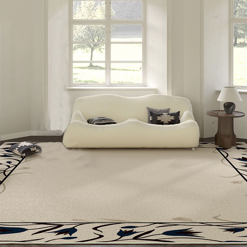Geometric Pattern Rug Polyester Indoor Rug Non-Slip Carpet for Living Room and Bedroom