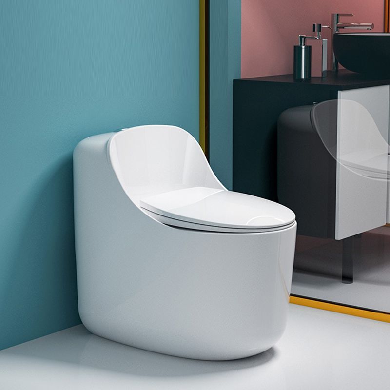 Modern Ceramic Flush Toilet Floor Mounted Urine Toilet with Slow Close Seat for Washroom