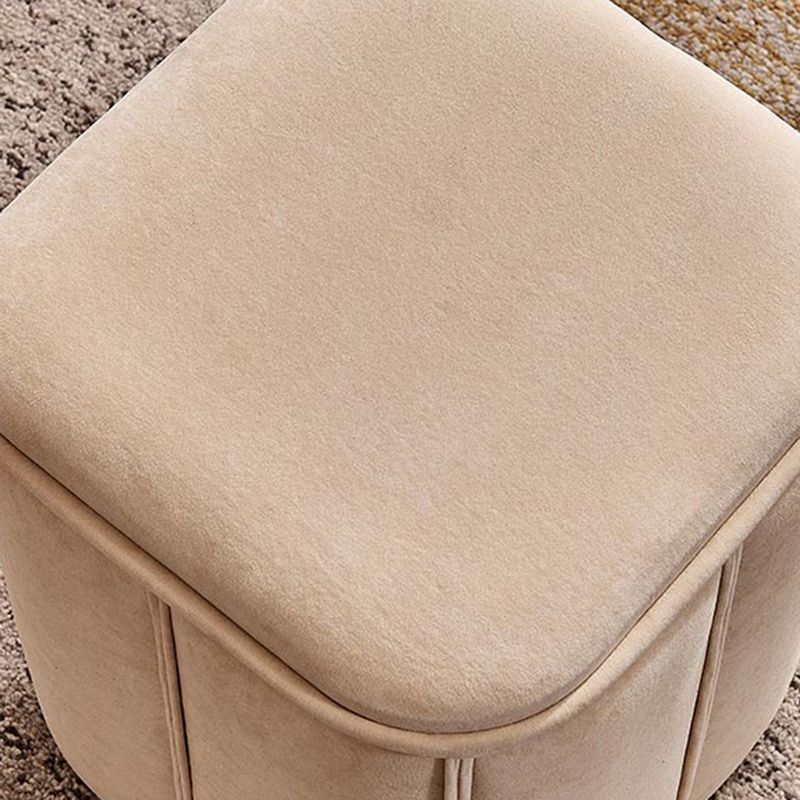Fade Resistant Cube Ottoman Tufted Velvet Square Solid Color Modern Indoor Ottoman