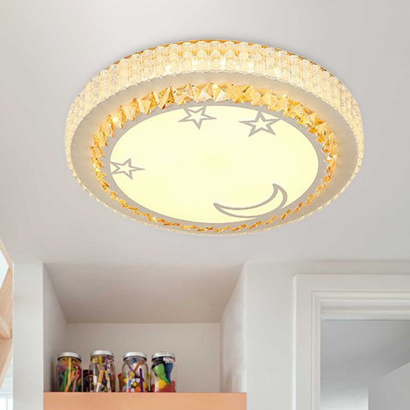 Lámpara LED de montaje empotrado de cristal estilo Simple estrella blanca/flor dormitorio cerca de la luz del techo