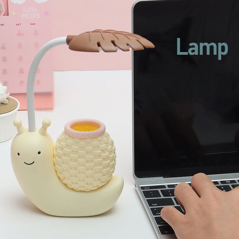 Macaroon Snail en forme de mini lampe de table ABS ABS PLANT CRÉATIVE LED LETTANDE DE LED POUR CHAMBRE