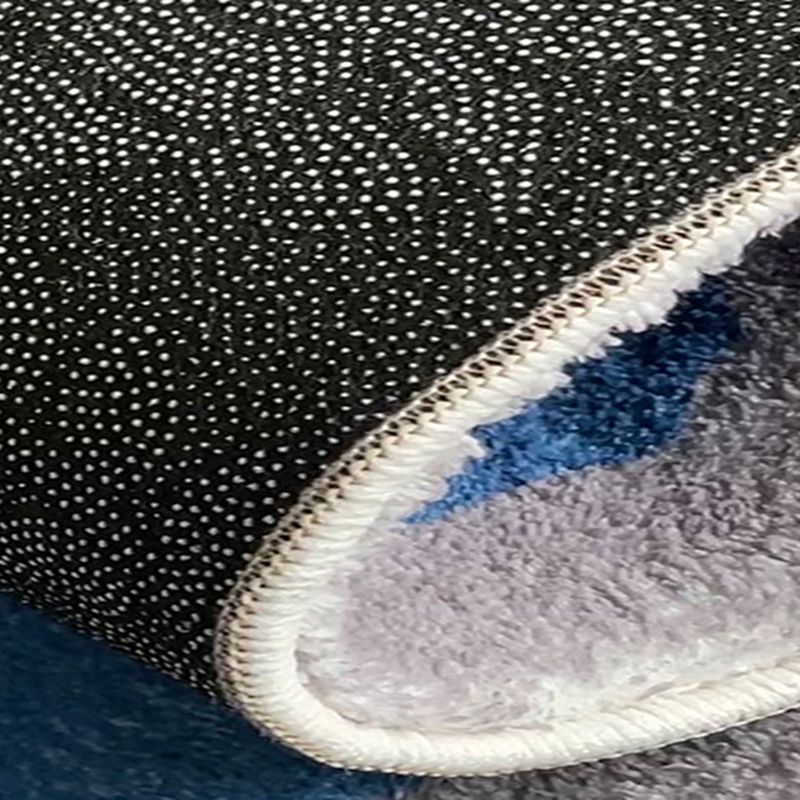 Tapis nordique bleu Polyester Tapis en grume tapis de support sans glissement pour décoration intérieure