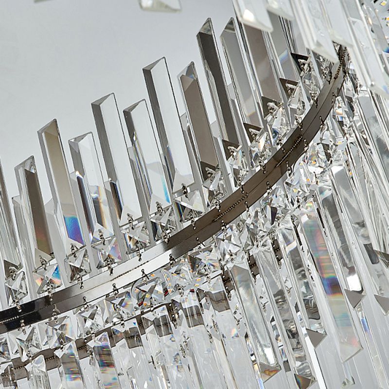 Ultra-Contemporary Flush Mount Lamp Round Ceiling Lighting with Crystal for Bedroom