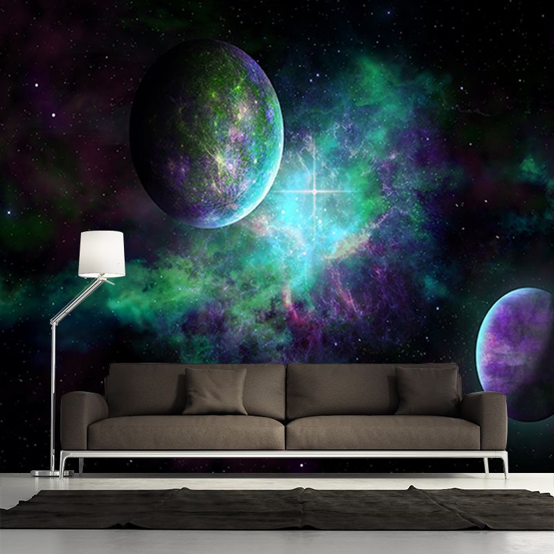 Cosmic Space Wall Mural for Sleeping Room, Stain Resistant, Personalized Size Available