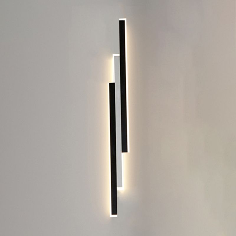 3 leichte lineare Wandleuchten moderne Wandleuchte Metallwandleuchten in Schwarz und Weiß