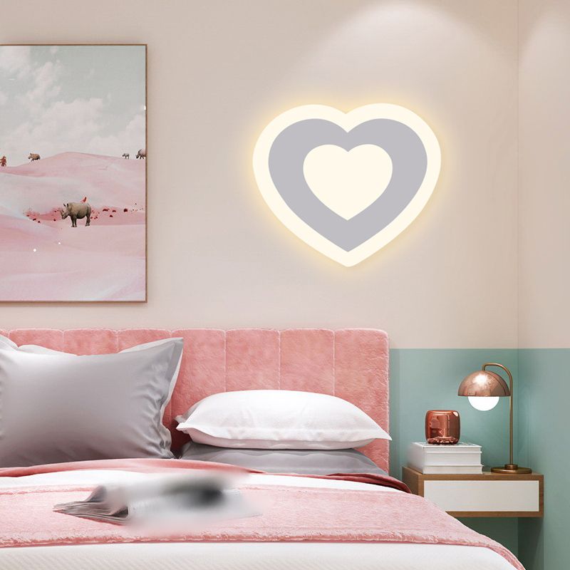 1-Light Wall Lighting Fixtures Modern Style Metal Wall Mounted Lights in White