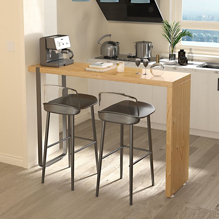 Contemporary Style Bar Set 1/3 Pieces Solid Wood Rectangle Pub Dining Set for Indoor