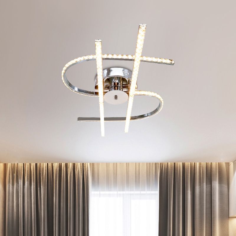 Segno di carico da dollaro illuminazione a soffitto LED cristallino sfaccettato Semi-filo in acciaio inossidabile, luce calda/bianca