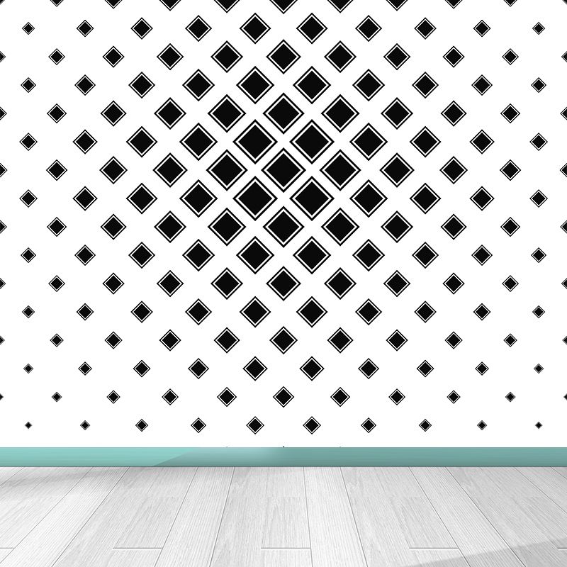 Contemporary Geometric Mural Wallpaper Square Illustration Multiple Sizes Available