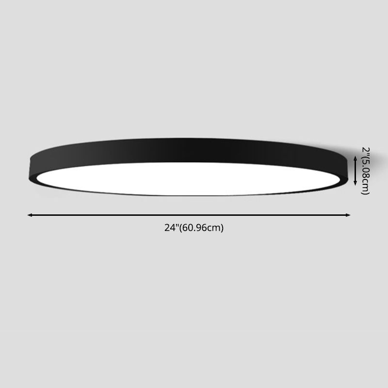 Ultra-thin 1-Light LED Flush Light New Modern Iron Round Shape Ceiling Light Fixture