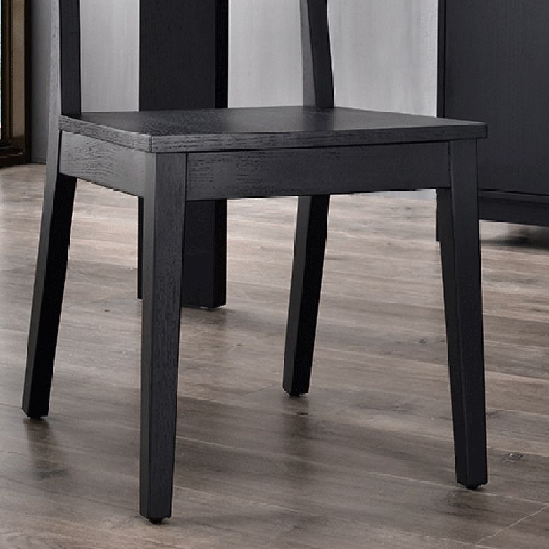 Modern Armless Backrest Wood Chair with Ash Legs for Dining Room