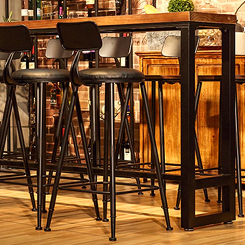 Industrial Rectangle Wood Counter Table 1/6/11 Pieces Bar Table Set for Cafe