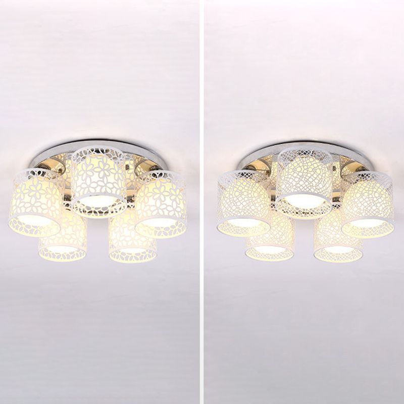 Modern Style Ball Shape Flush Mount 5-Lights Glass Ceiling Light for Bedroom