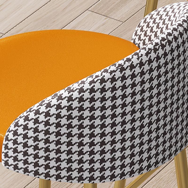 Contemporary Home Footrest Barstool Matte Finish Upholstered Stool