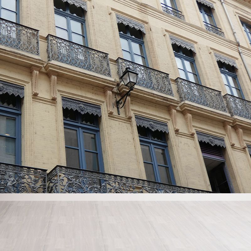 Simple City Building Wall Covering Murals Vinly Home Art Decoration, Waterproofing