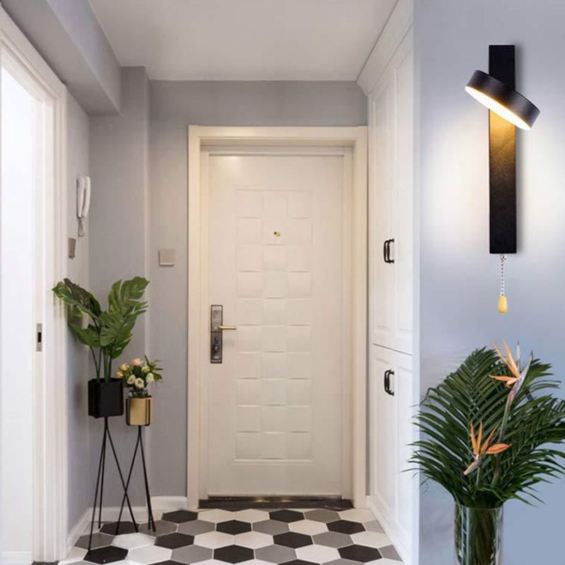 Moderne metallrotbare Wandleuchte geometrische 11 -Zoll -Wandleuchten mit Schalter