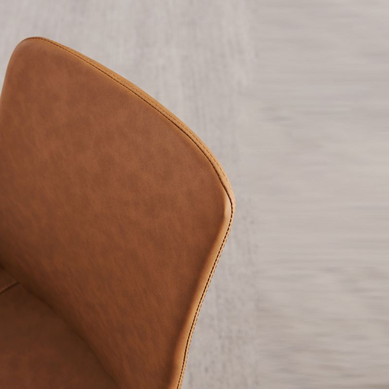 Restaurante contemporáneo Silla lateral con respaldo sólido Silla de comedor de cuero