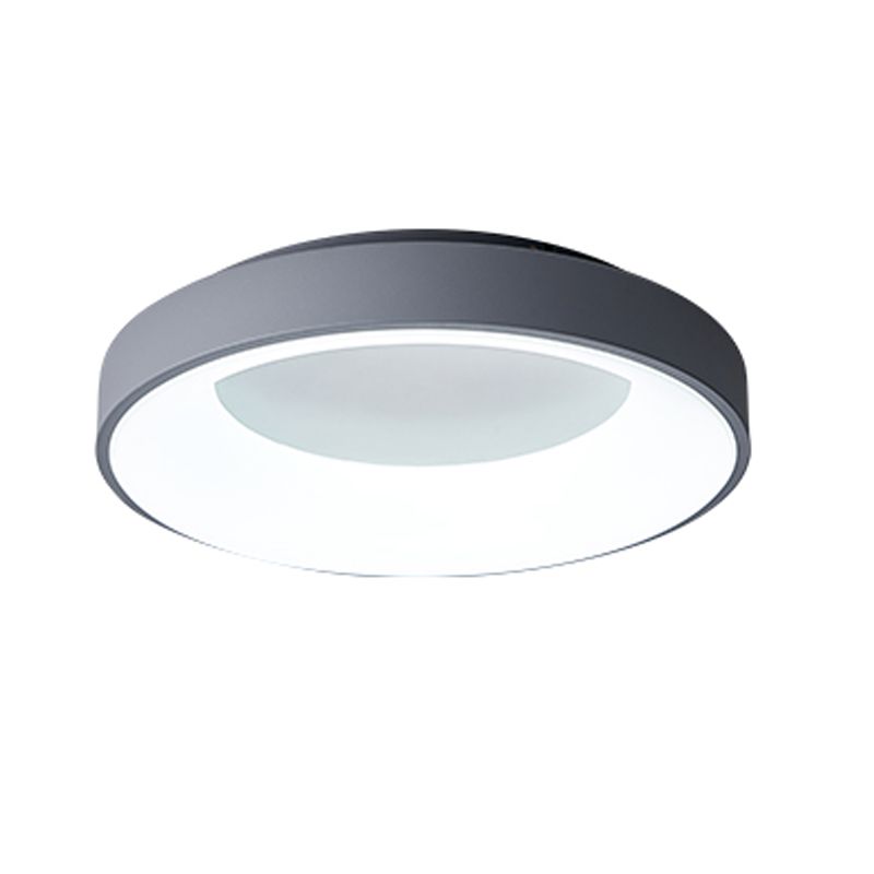 Minimalism LED Flush Mount Round Metal Ceiling Light Fixture for Bedroom