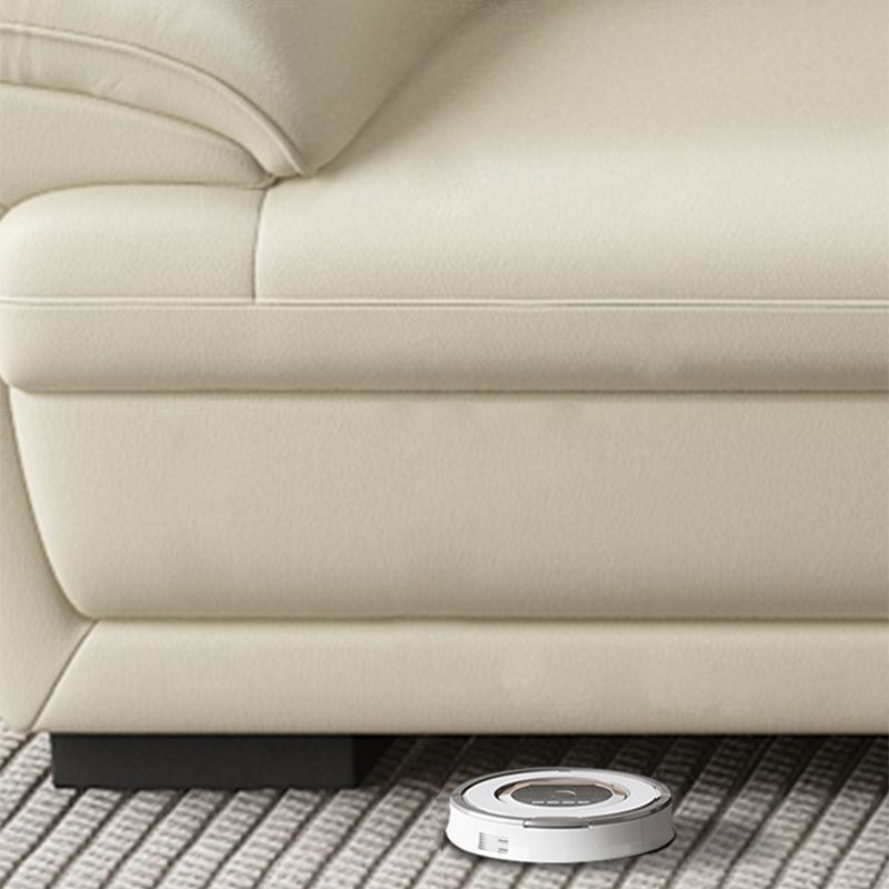 Leather Pillow Top Arm Sectional Sofa 36.22"High Cushion Back Sofa,Beige