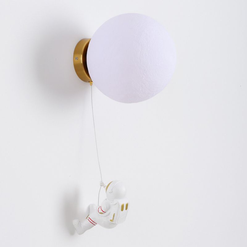 Children Metal Wall Light Flush Mount Globe Shaded Lighting for Foyer and Home