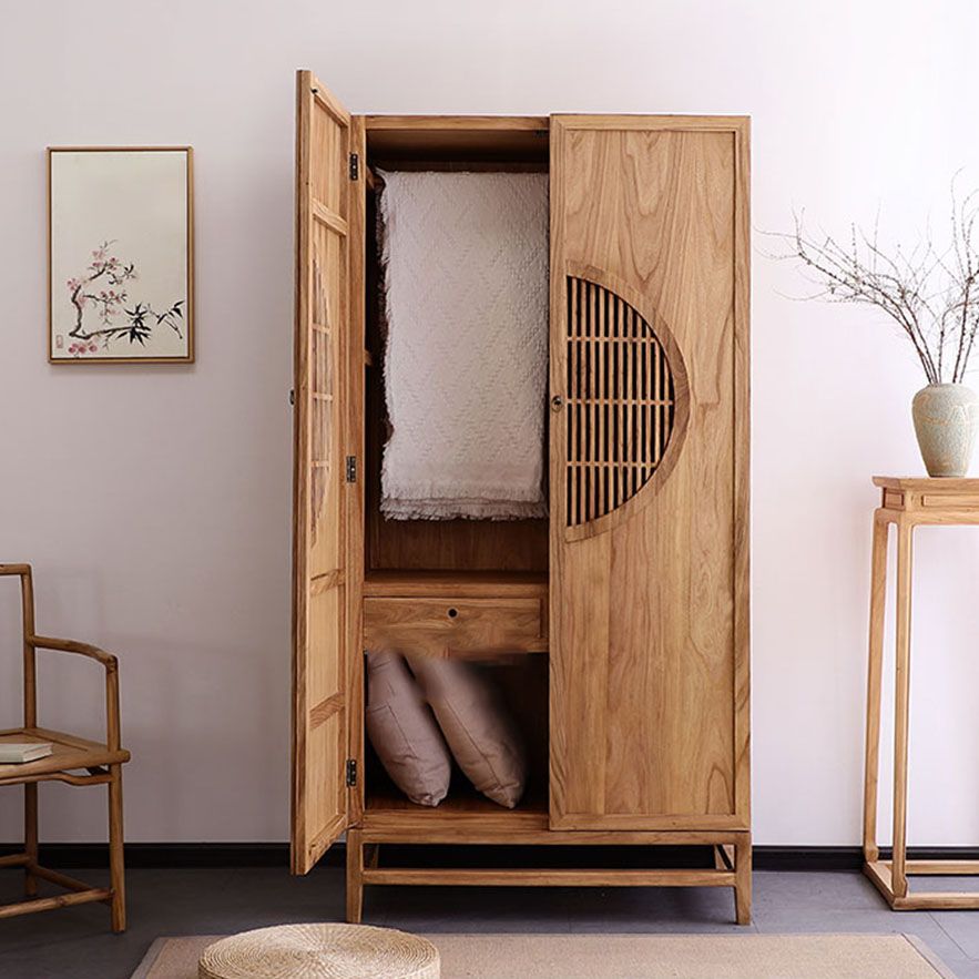 Modern Style Wardrobe Cabinet Clothes Rail Wooden Wardrobe Armoire