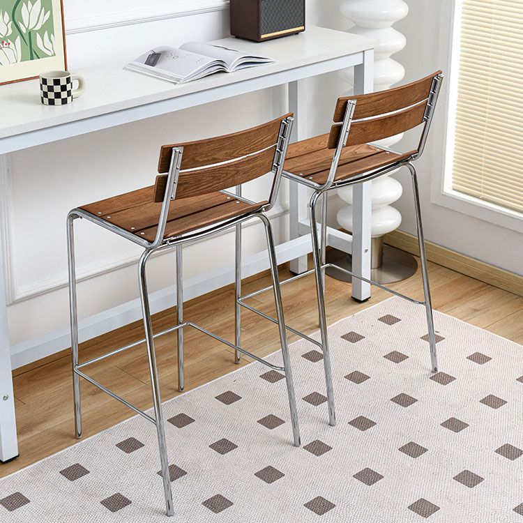 Contemporary Living Room Bar Stools Metal Stackable Counter Stool