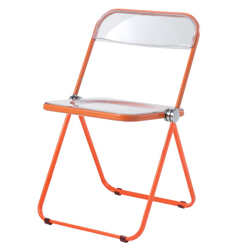 Chaise de salle à manger contemporaine en métal, chaise latérale pliante sans bras pour usage au restaurant