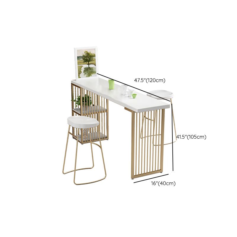 Solid Wood Bar Stool and Table Set 1/2/3 Pieces Rectangular Rectangular