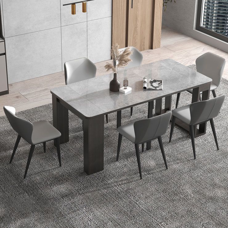 Mesa de comedor de piedra sinterizada de 70 ''