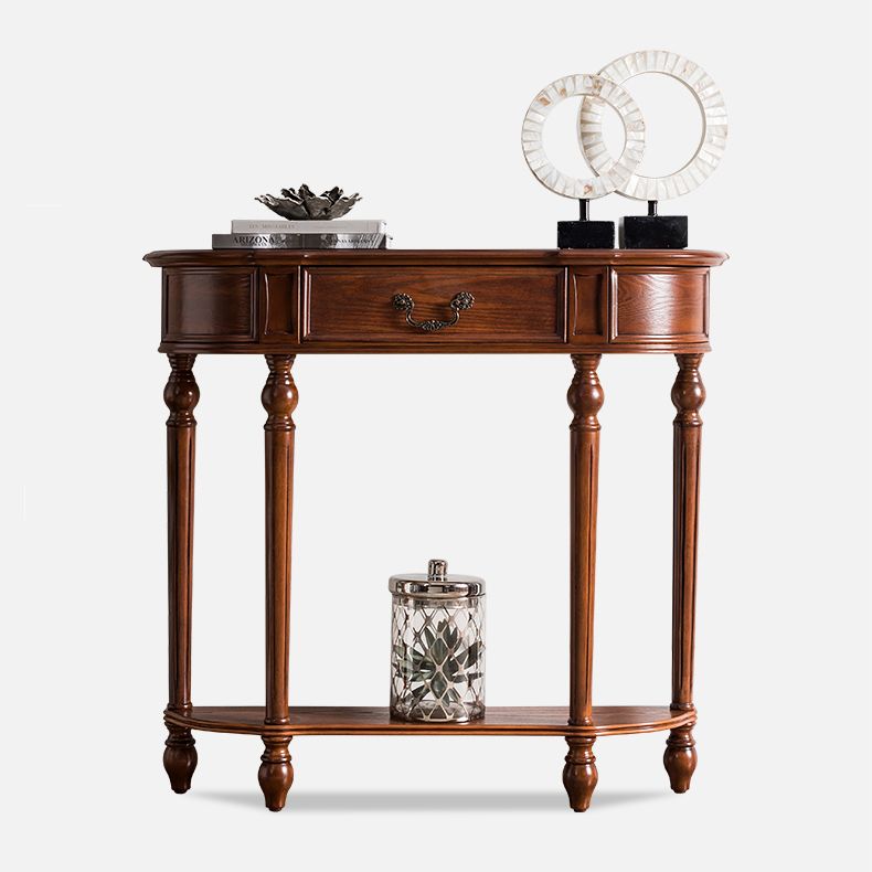 Victorian Wood Console Table Free Form Console Sofa Table for Hall