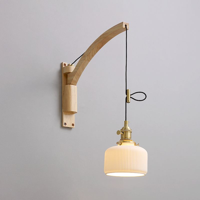 Wood Wall Sconce Light Modern Creative Wall Light for Bedroom