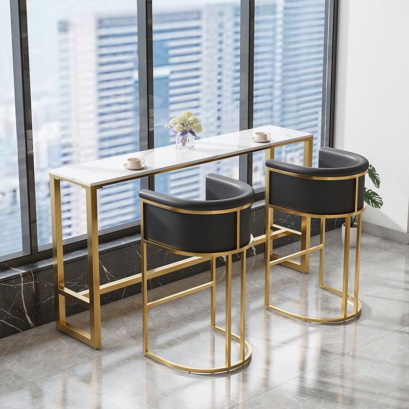 Sintered Stone Bar Table Traditional Luxury Dining Table for Kitchen Living Room