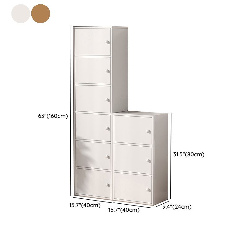 Modern Wooden Accent Cabinet Rectangle Storage Cabinet with Drawer